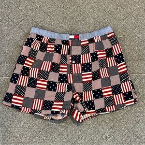 Vintage Tommy Hilfiger Athletic Boxer Shorts Cotton Size XXL Patriotic Flag NWOT